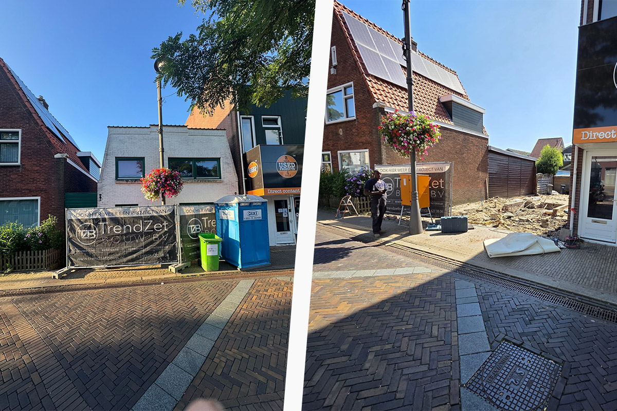 Sloop afgerond: klaar voor nieuwbouw van 6 appartementen